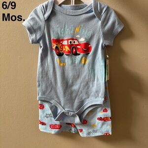 Disney Baby Cars Outfit Boys 6 / 9 Mo NEW Lightning McQueen
